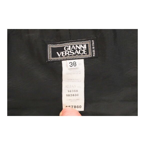 GIANNI VERSACE Vintage Black High Waist Wide Leather Belt - Picture 7 of 7